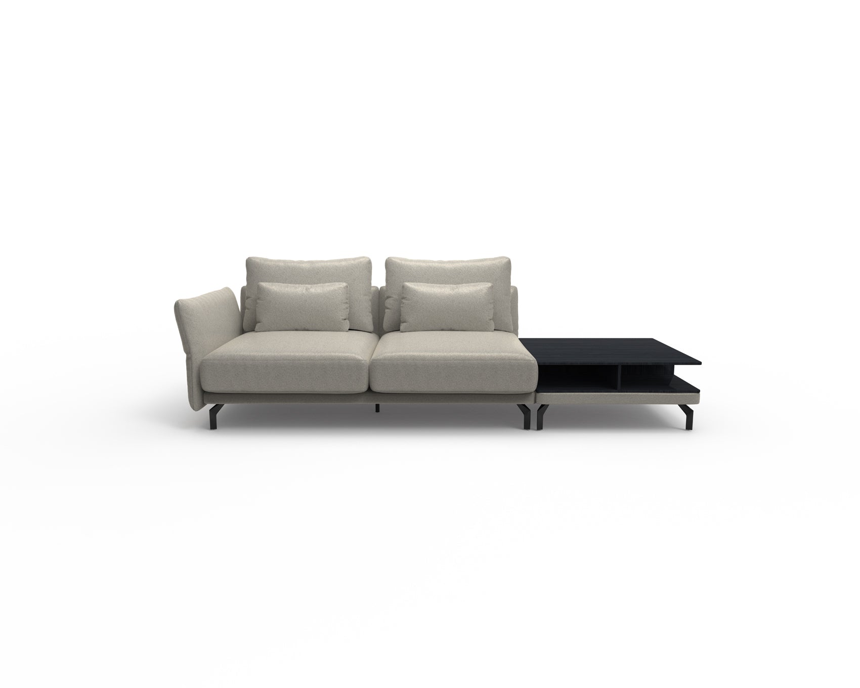 Seagull 2 Seater Sofa with Shelf Table (Right)